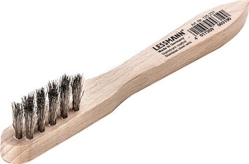 LESSMANN 125231 Zündkerzenbürste  Länge 150 mm 0,15 mm VA-Stahldraht gewellt 3-r