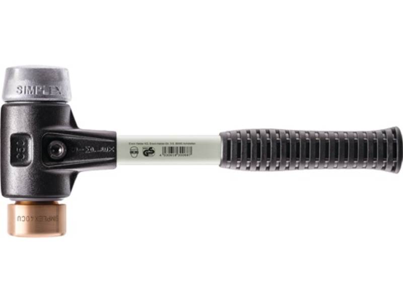 HALDER 3749.030 Schonhammer SIMPLEX Länge 300 mm Kopf-Ø 30 mm hart Fiberglas Sta