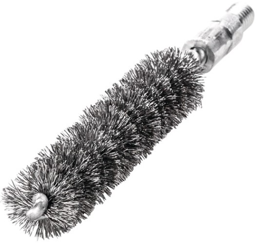 LESSMANN 500518 Rohrbürste L.115mm D.18mm VA-Stahldraht gewellt Besatz-L.80mm