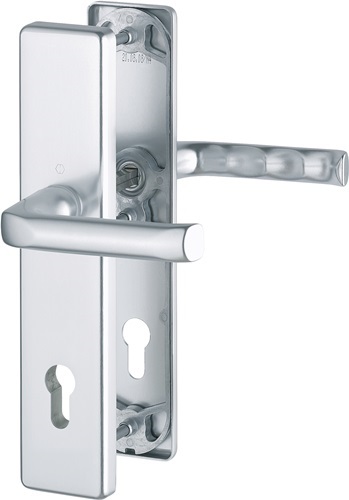 HOPPE 1775166 Schutzgarnitur London 113/2221A/2440 Aluminium F1 92 mm 67-72 mm