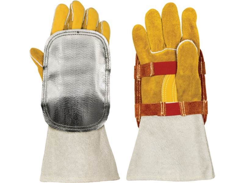 WELDAS 44-3008LB Handschutz  Rindspaltleder mit Glasfaser