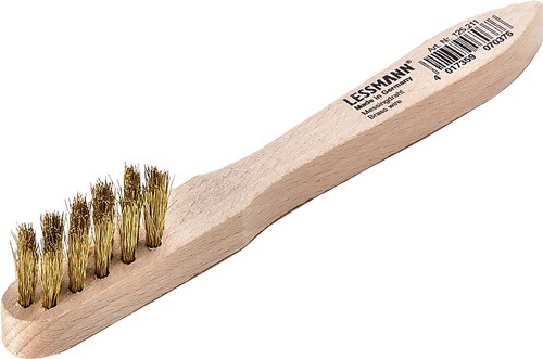 LESSMANN 125211 Zündkerzenbürste  Länge 150 mm 0,15 mm Messingdraht gewellt 3-re