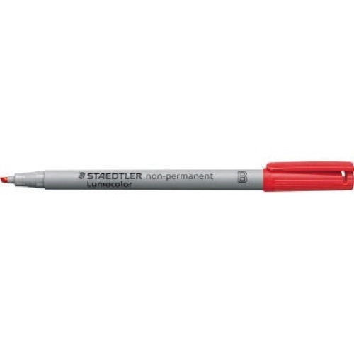 Folienstift Lumocolor B rot non-permanent breit