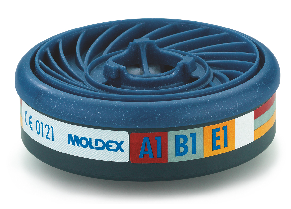MOLDEX 9300 Gasfilter A1B1E1, für Serie 7000 + 9000, EasyLock®, organische Gase,