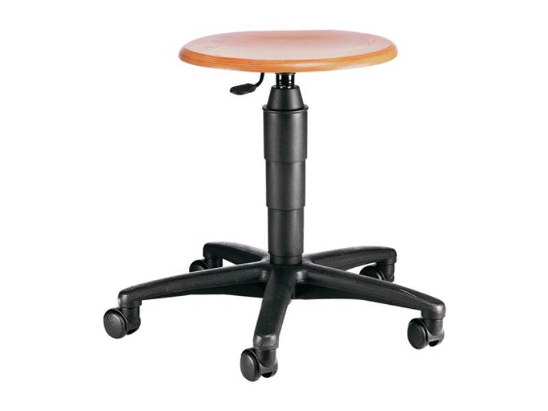 TOPSTAR 72260   HO 1 H Drehhocker  mit Rollen Buche natur Sitzhöhenverstellung 4