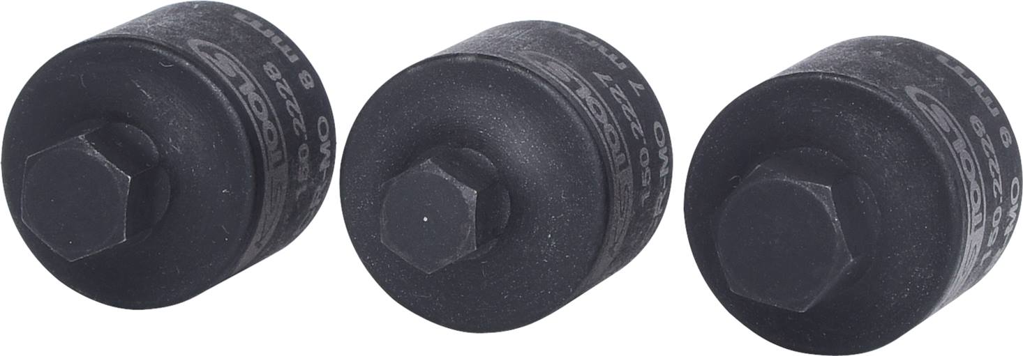 KS Tools 150.2225 3/8'' Bremssattel-Stecknuss-Satz, 3-tlg.