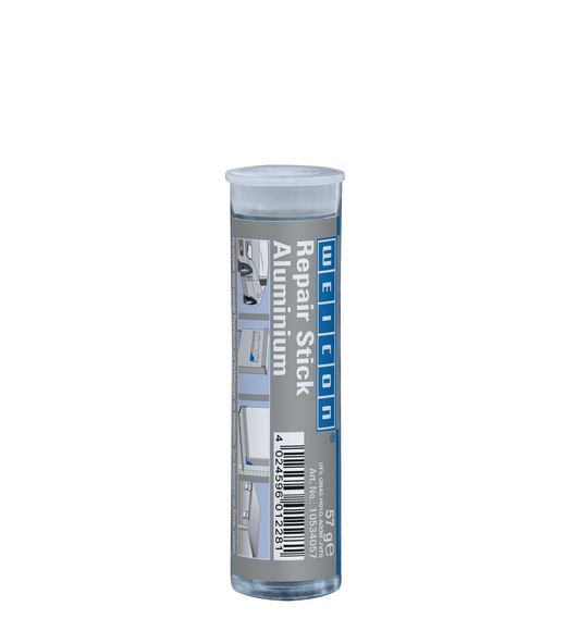 WEICON Repair Stick 57 g Aluminium
Für schnelle nicht rostende Reparaturen und Verklebungen von Metallteilen. Zum Ausbessern von Rissen, Löchern, Leckagen und Undichtigkeiten an:
- Karosserien
- Getriebegehäusen und Behältern
- Fens