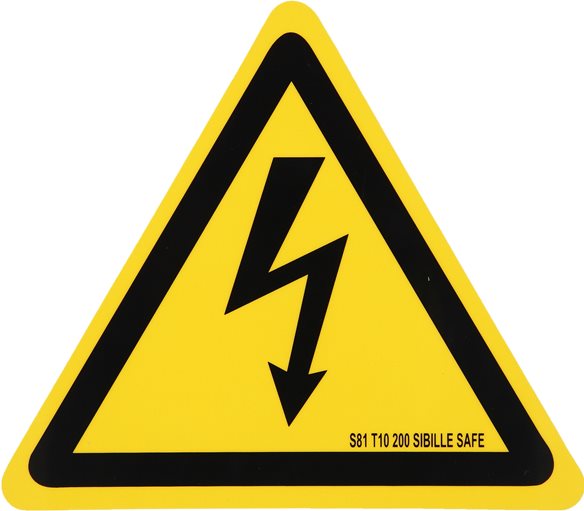 KS-Tools 117.0179 Warnschild-Hybrid - Blitz für Arbeiten an Hybrid- und Elektrof