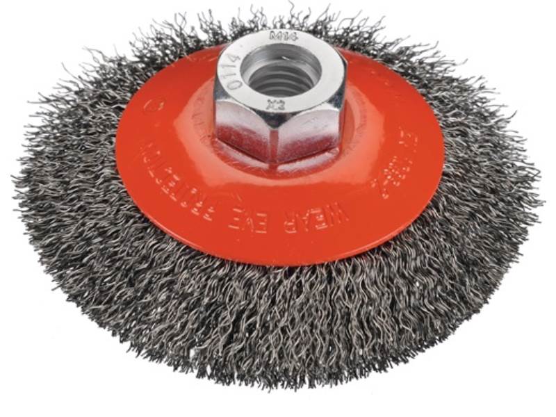 OSBORN 2512342 Kegelbürste  D. 100 mm Drahtstärke 0,2 mm VA 20 mm 12500 min-¹