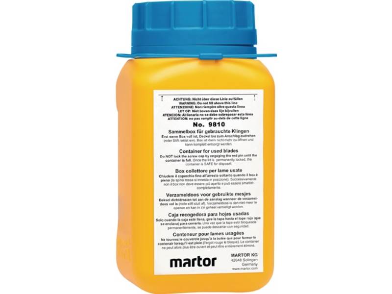 MARTOR 981008 Sammelbox  passend für gebrauchte Klingen L107xB105xH210mm