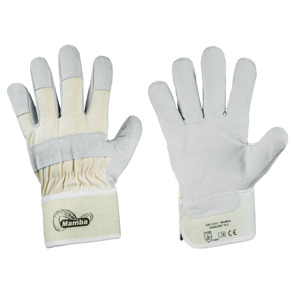 Gr .10,5 *MAMBA* STRONGHAND® HANDSCHUHE naturfarben *MAMBA* STRONGHAND®  GLOVES,