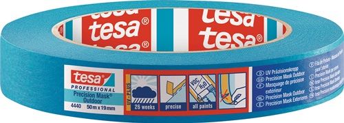 TESA 04440-00000-00 Präzisionskrepp 4440 Außen UV PLUS glatt blau Länge 50 m Bre