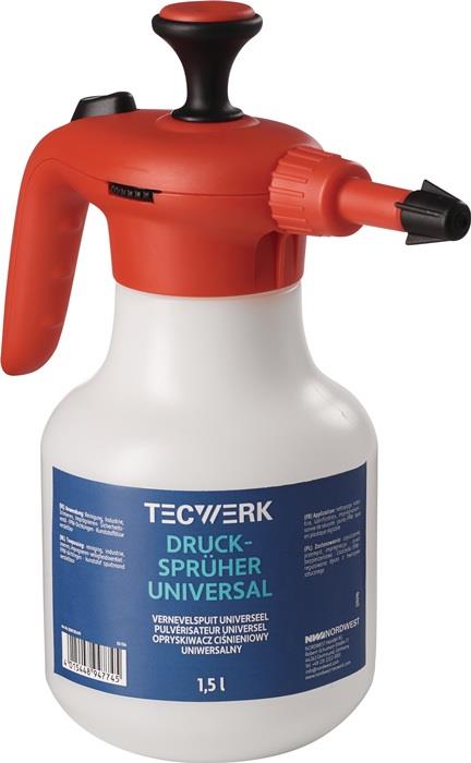 TECWERK 2000355695 Universaldrucksprüher 1,5l FPM-Dichtung,Kunststoff-D üse TECW