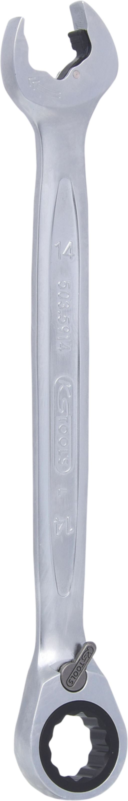 KS Tools 503.5914 DUO GEARplus Ringmaulschlüssel,Maul-Ratschenfunktion 14mm, ums