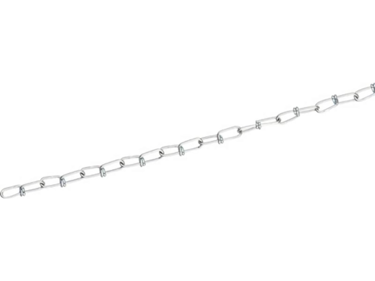 Knotenkette Kettennennstärke 2,5 mm 30m/Bund galvanisch verzinkt