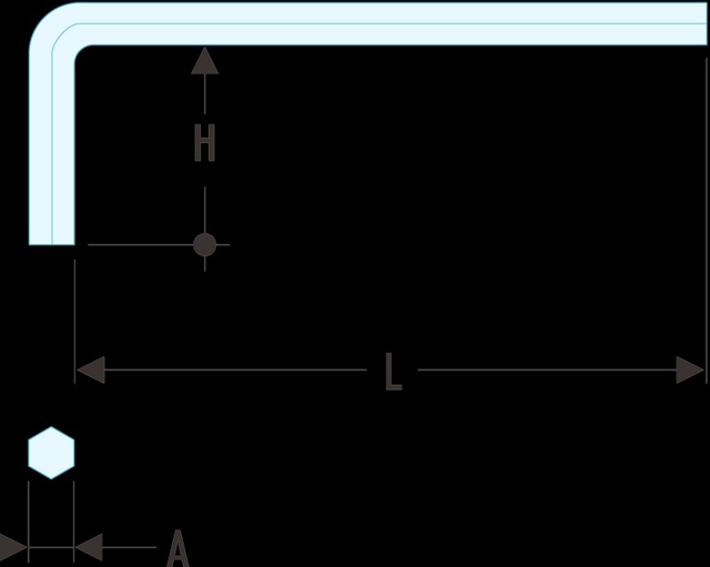 Facom 82H.1.5 Stiftschluessel kurz Sechskant 1,5 mm