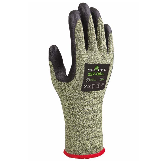 SHOWA 257 Gr.10 (2XL) HandschuhSchnittschutz, Nitril auf Edelstahl/Aramid-Träger
