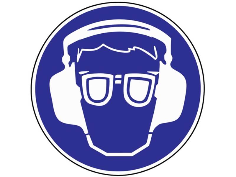 Gebotszeichen Gehör-/Augenschutz benutzen Kunststoff