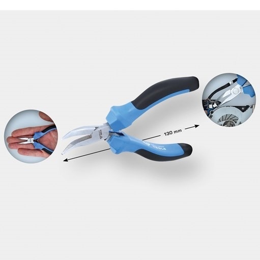 Brilliant Tools  BT067607 Feinmechanik-Flachrundzange, gebogen
