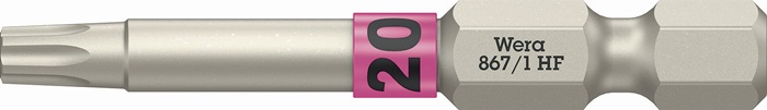 WERA 05060508001 Bit 867 TORX® HF 1/4 ? TX 20 Länge 50 mm mit Farbleitsystem