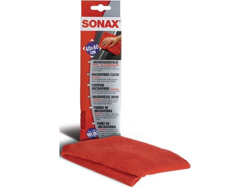 SONAX 04162000 MicrofaserTuch Außen rot L400xB400mm