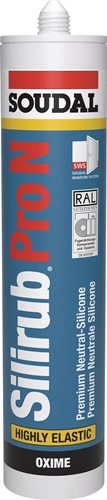 SOUDAL 117151 Silikondichtstoff Silirub Pro N weiß 300 ml
