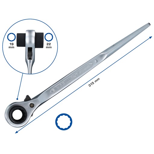 Brilliant Tools  BT016001 Gerüstbauschlüssel, 19 x 22 mm