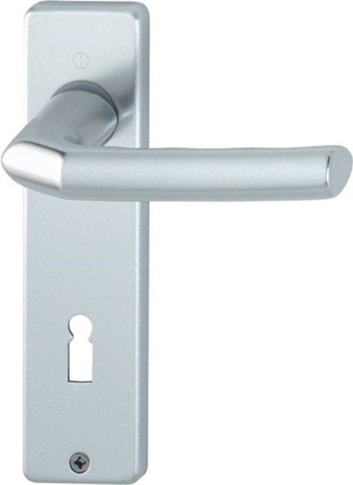 HOPPE 2614217 Kurzschildgarnitur Birmingham 1117/202KP/AP Aluminium F1 OB eckig