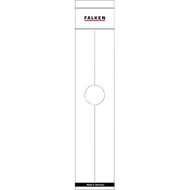 Falken Ordnerrückenschild 11287067 70mm weiß 10 St./Pack.