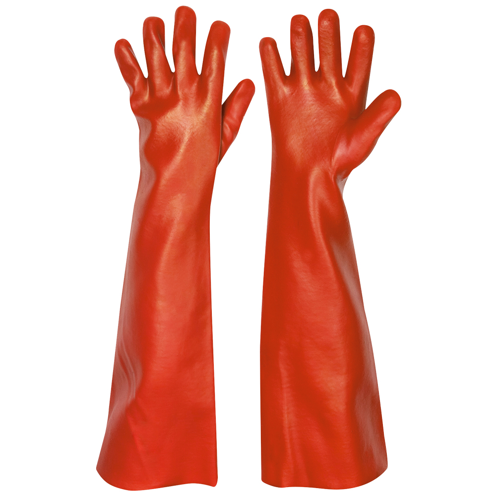 MEMPHIS, Mech. Schutzhandschuh, PVC, rot, 60 cm  Gr. 10,5