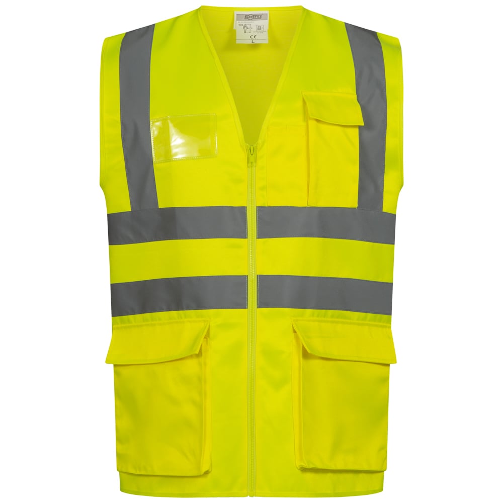 Gr .XL (58/60) *MALTE* WARNSCHUTZWESTE GELB gelb *MALTE* HIGH VISIBILITY VEST YE
