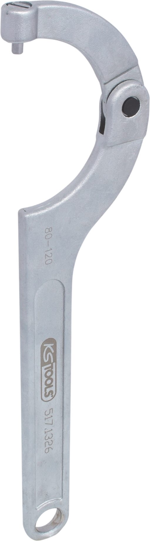 KS Tools 517.1326 Gelenk-Hakenschlüssel mit Zapfen, 80-120mm