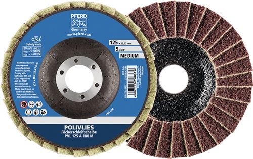 PFERD TOOLS 44694102 Fächerscheibe POLIVLIES Ø 115 mm Körnung mittel Korund A