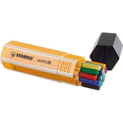 STABILO Fineliner point 88 Big Box 8820-1 0,4mm sortiert 20 St./Pack.