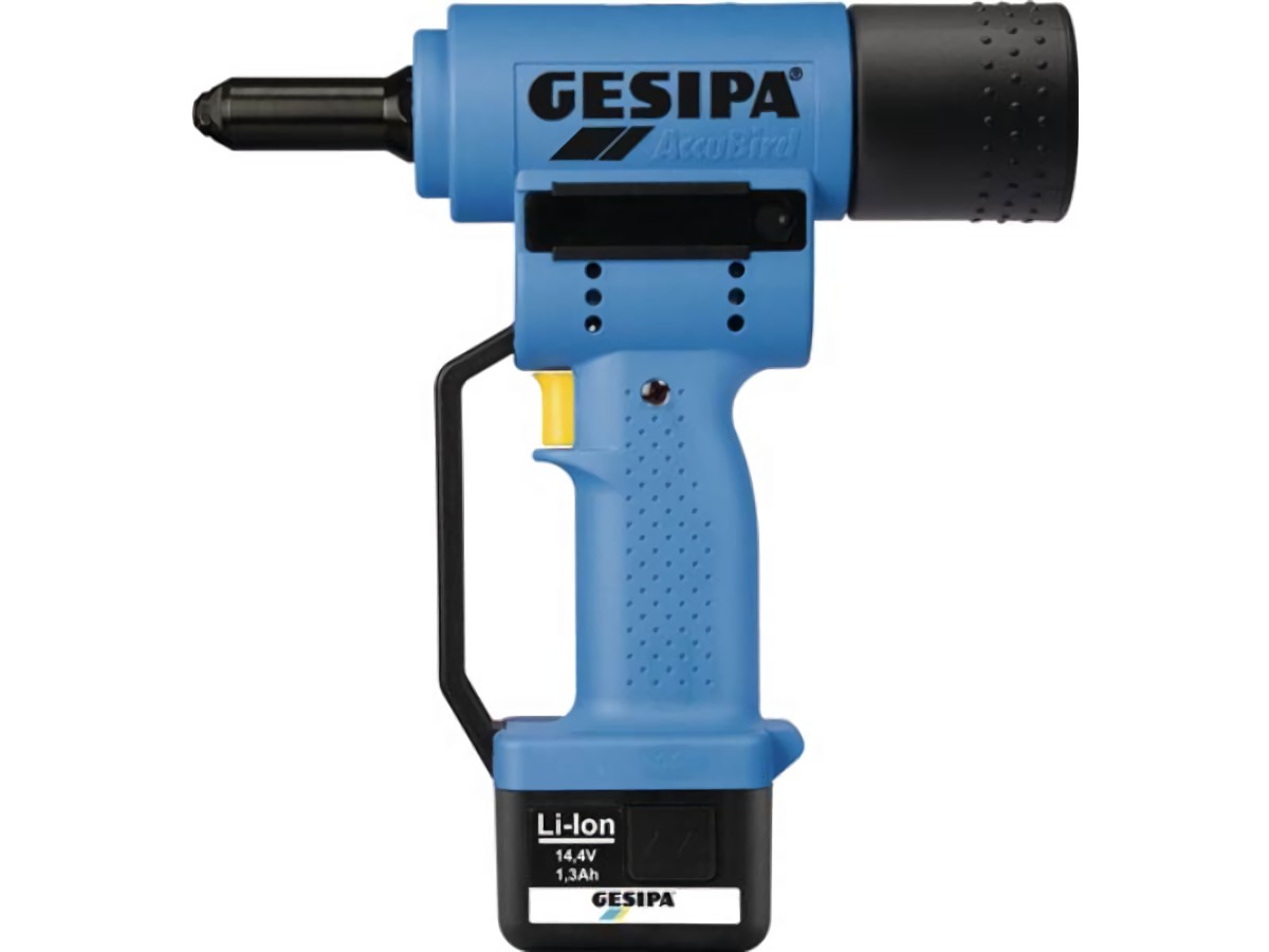 GESIPA 1434898 Akku-Blindnietsetzgerät AccuBird® 7-teilig 10000 N  im Kunststoff
