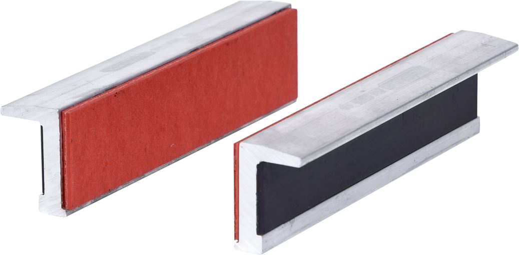 KS Tools 914.0091 Alu-Schraubstock-Schonbacken, Gummibesatz,120mm