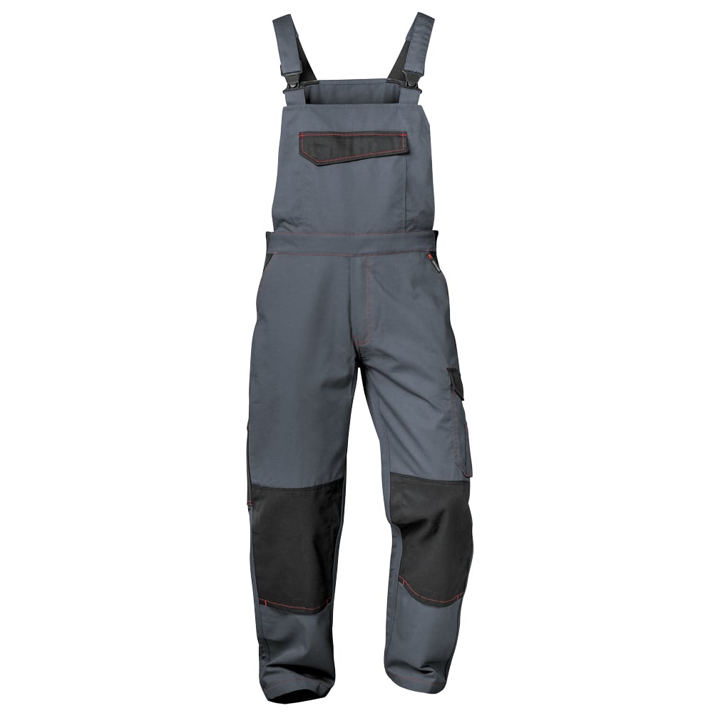 Gr .64 *ZULTE* TWILL-LATZHOSE grau *ZULTE* TWILL BIB TROUSERS