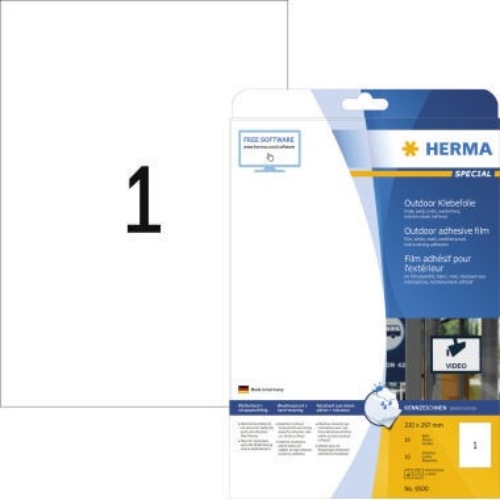 HERMA Folienetikett 9500 210x297mm weiß 10 St./Pack.