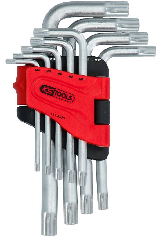 KS Tools 151.4620 RIBE®-Winkelstiftschlüssel-Satz, kurz, 9-tlg.