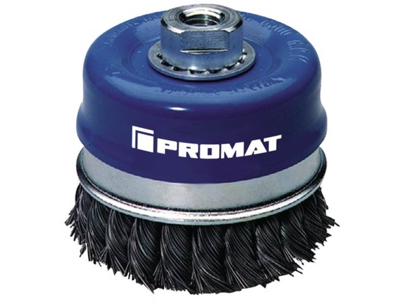 PROMAT  Topfbürste  D. 120 mm Drahtstärke 0,5 mm Stahl 6500 min-¹