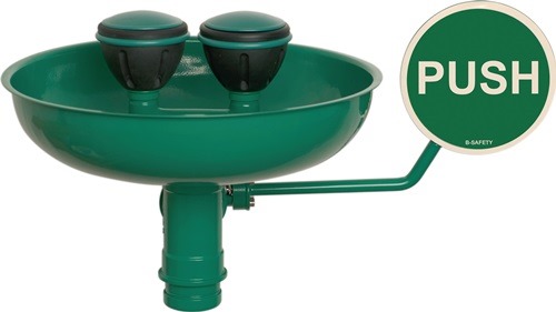 B-SAFETY BR 300 085 Augendusche ClassicLine mit Auffangbecken Wandmontage Anschl