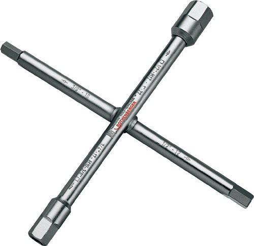 ROTHENBERGER 351043 Sanitärkreuzschlüssel  220 x 220 mm 10-Fach-Funktion