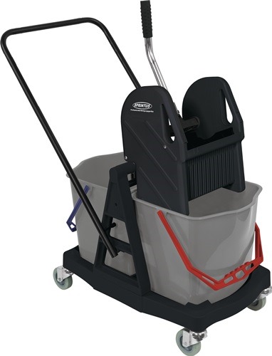SPRINTUS 301001 Reinigungswagen  Eimer 2 x 17 l, Presse Kunststoff mit Metallsch