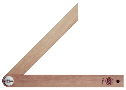 ECE 229 Schmiege  Schienenlänge 350 mm  Weißbuche mit Flügelmutter
