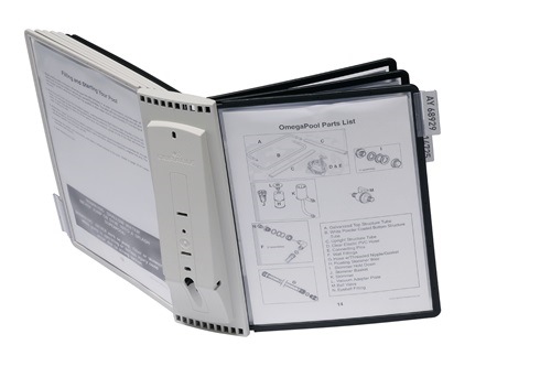 DURABLE 563122 Wandhalter  10 Sichttafeln schwarz/grau Polyamid mit Profilrahmen