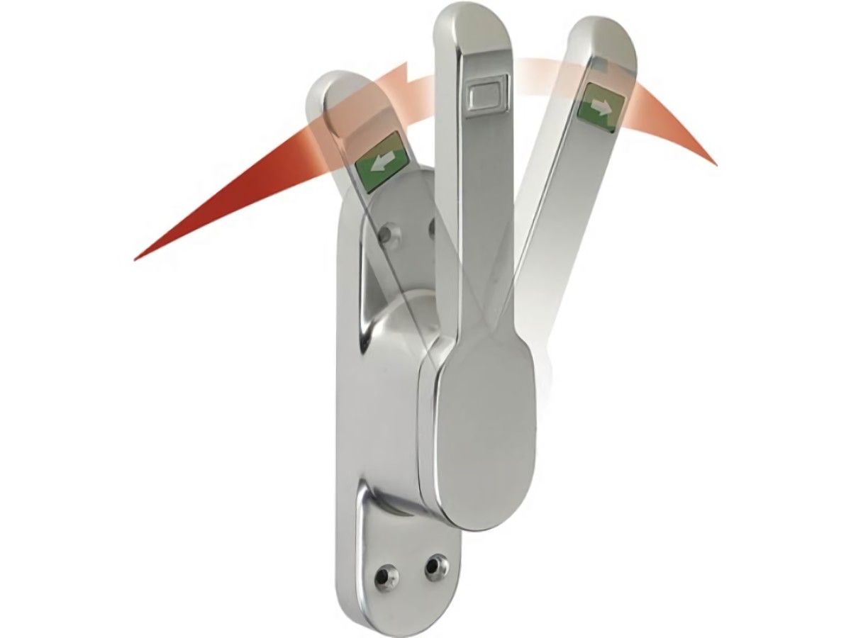 DENI 4220 0210 01 Türtreibriegel VARIO DIN links / rechts silber eloxiert Leicht