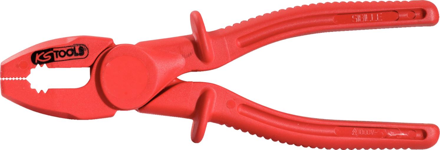 KS Tools 117.1639 Kunststoff-Kombizange mit Schutzisolierung, 200mm