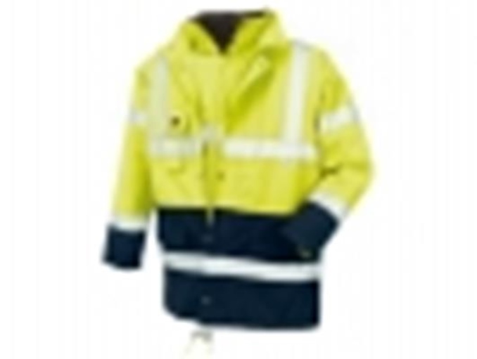 teXXor® Warnschutz-Parka CALGARY leuchtgelb/navy 4112_XXL Gr.XXL 100% Polyester