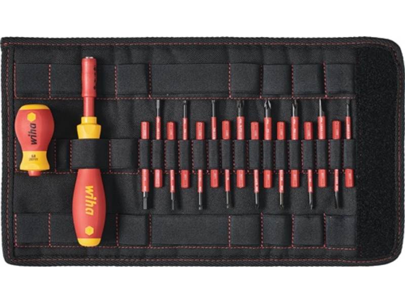 WIHA 41231 Schraubendreher-Satz SlimVario® 18-teilig mit Wechselklingen VDE isol