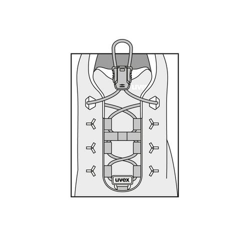 UVEX 9591200 Zubehör Elastische Schnürsenkel mit Schnellverschluss - 95912 schwa